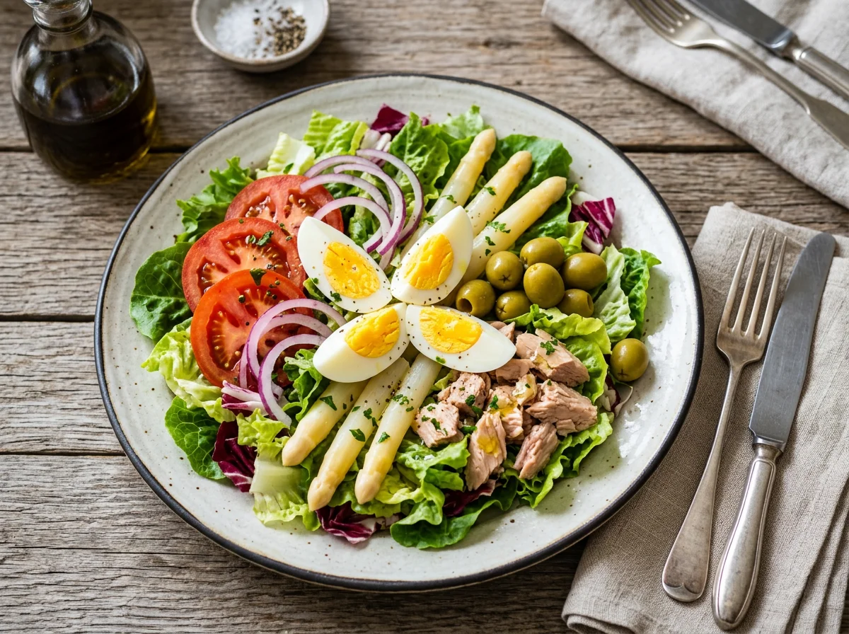 Ensalada mixta con huevo photo