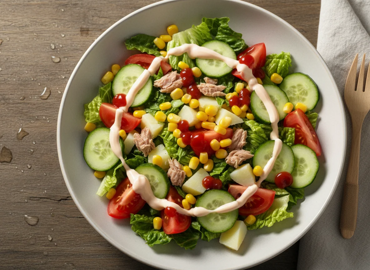 Ensalada mixta con lechuga photo