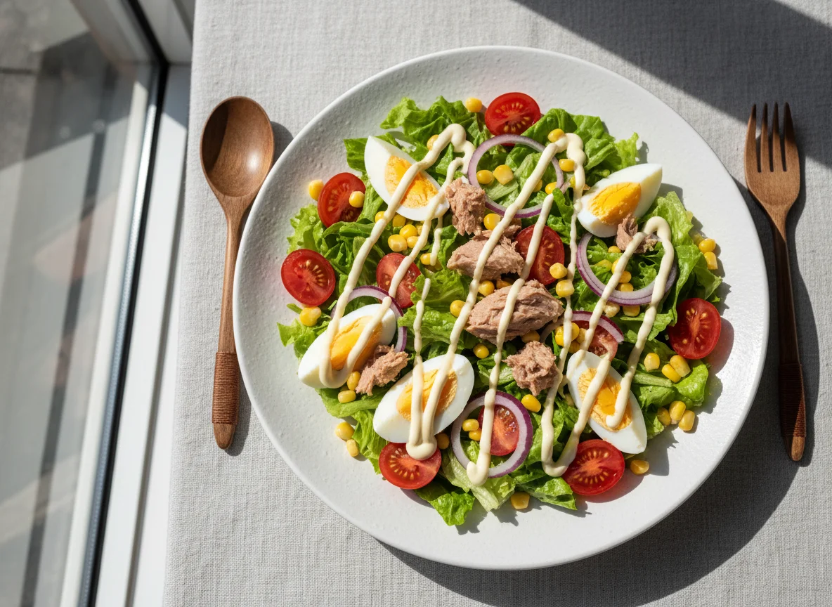 Ensalada mixta con mayonesa photo