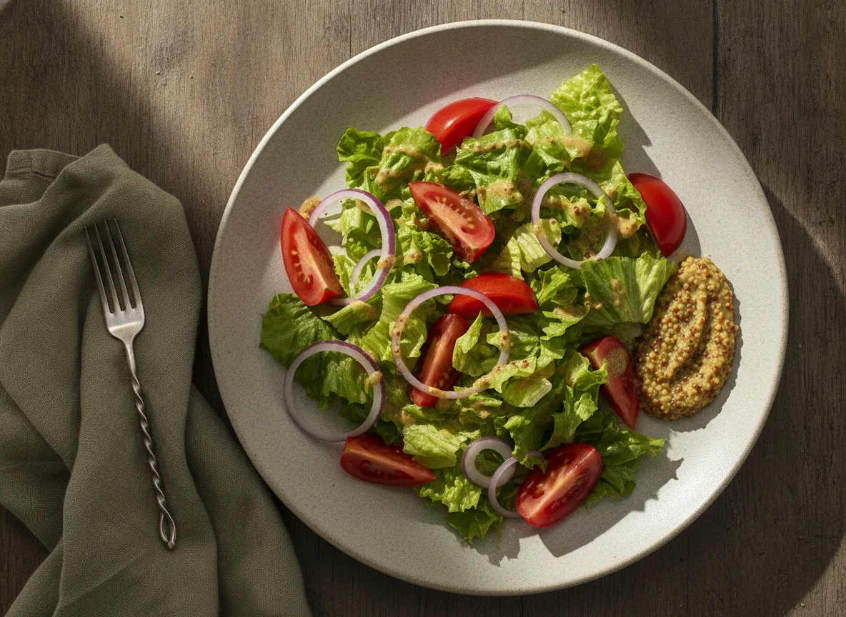 Ensalada mixta con mostaza photo