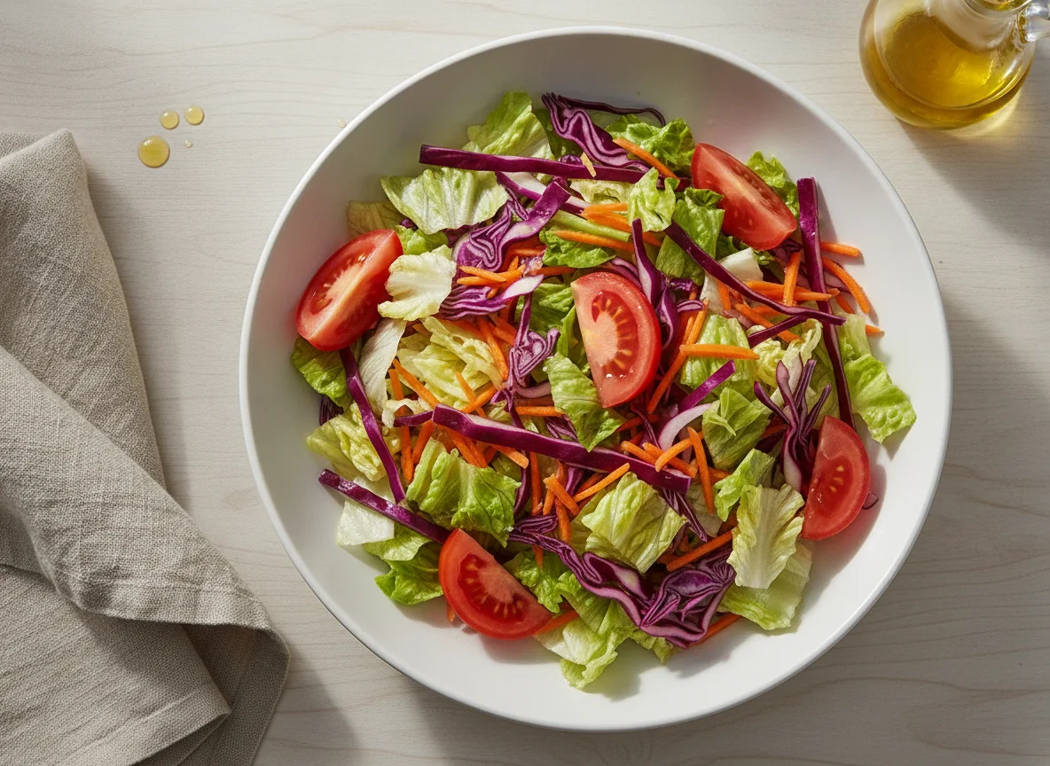 Ensalada mixta con repollo y zanahoria photo