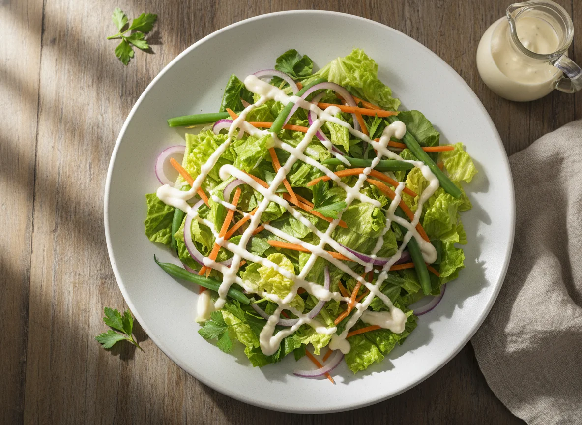 Ensalada mixta con salsa photo