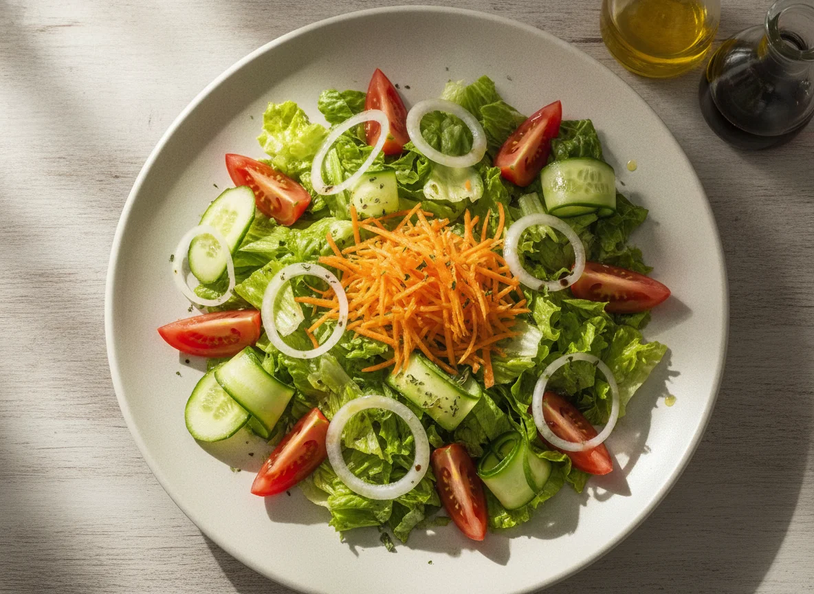 Ensalada mixta con zanahoria y pepino photo