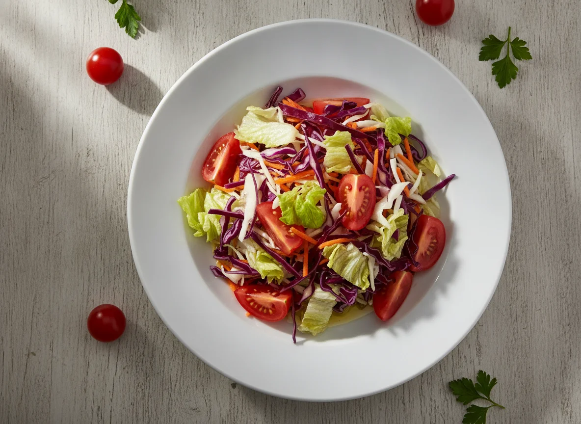 Ensalada mixta de repollo y tomate photo