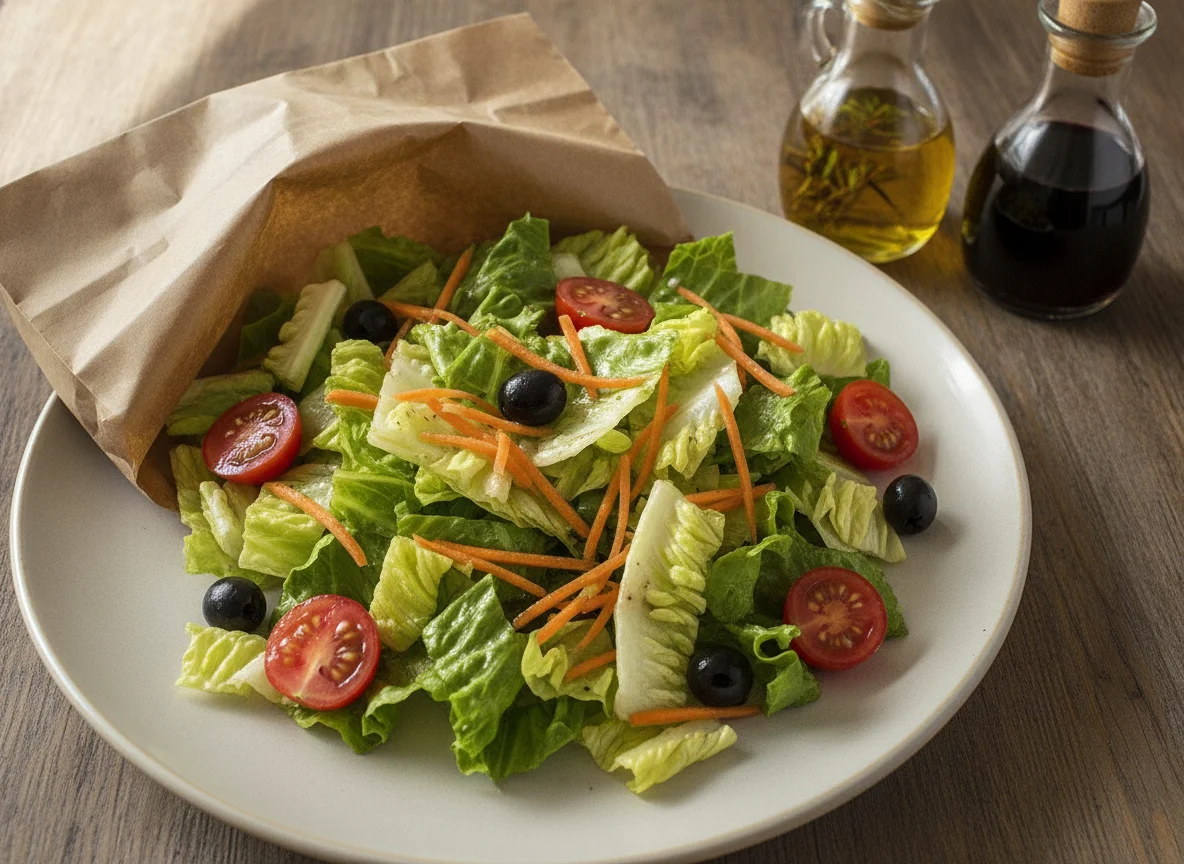 Ensalada mixta en bolsa photo