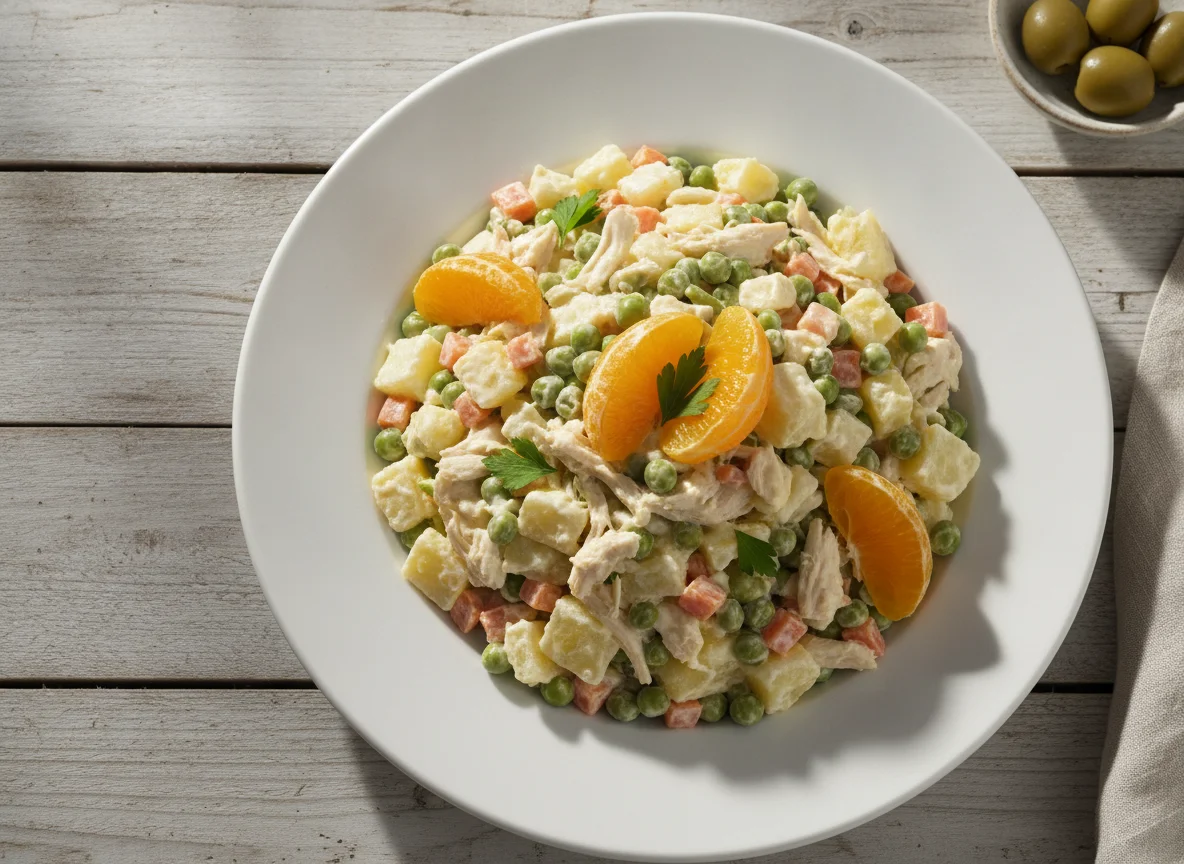 Ensalada rusa con naranja photo