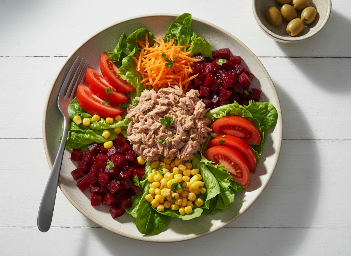 Ensalada variada con atún photo