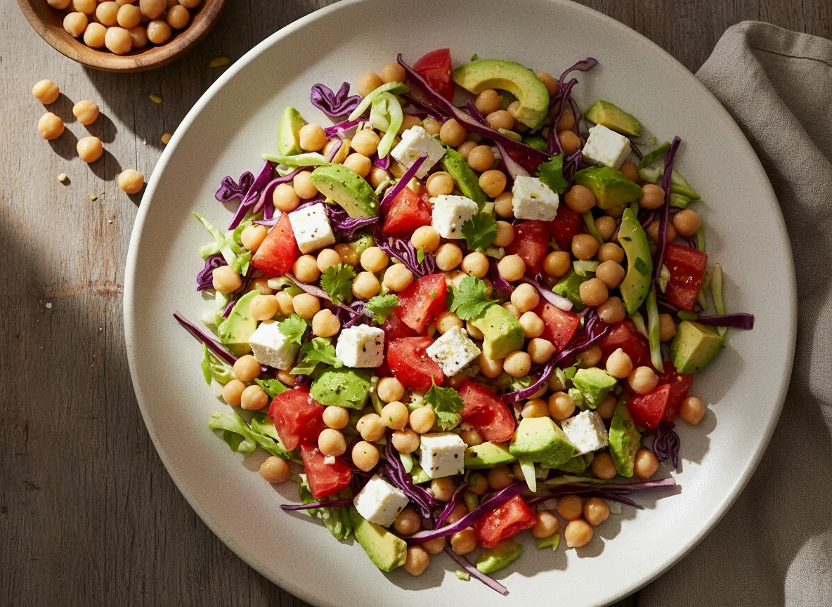 Ensalada variada con garbanzos photo