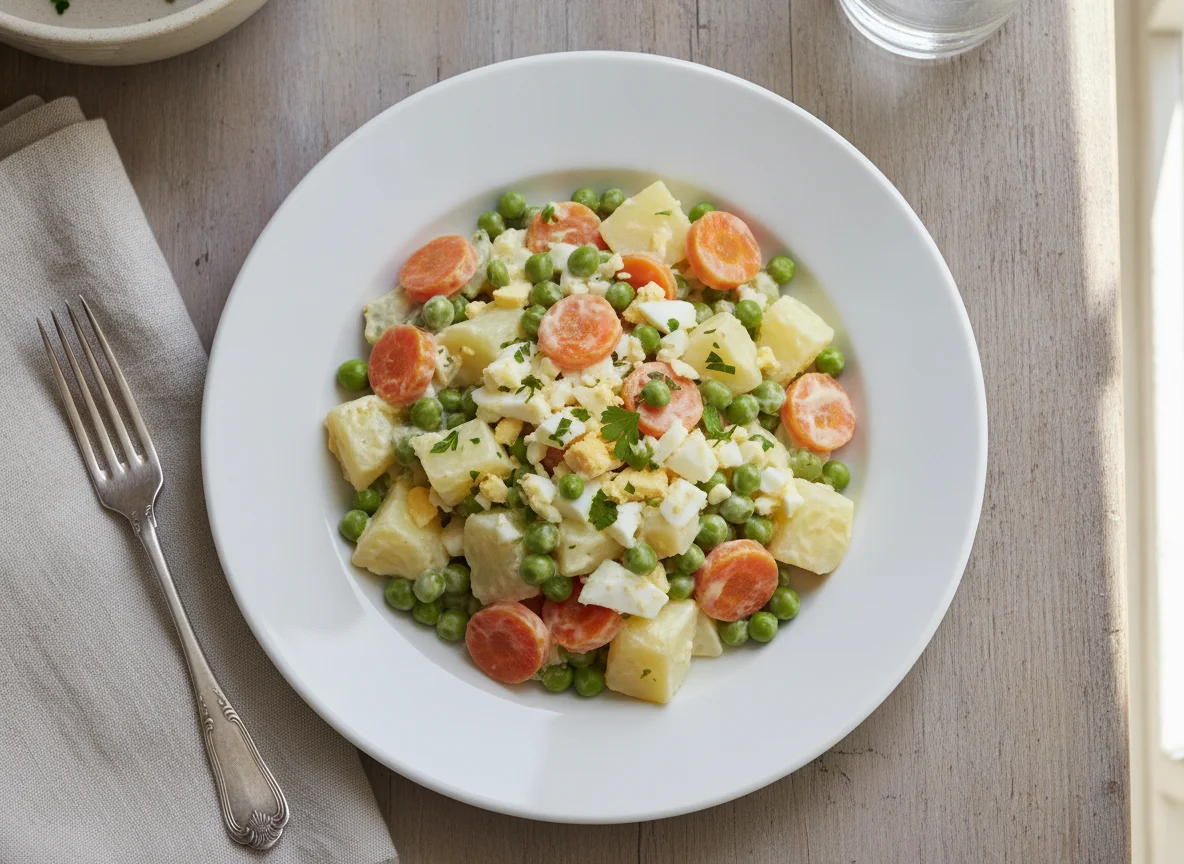 Ensaladilla de verduras hervidas photo