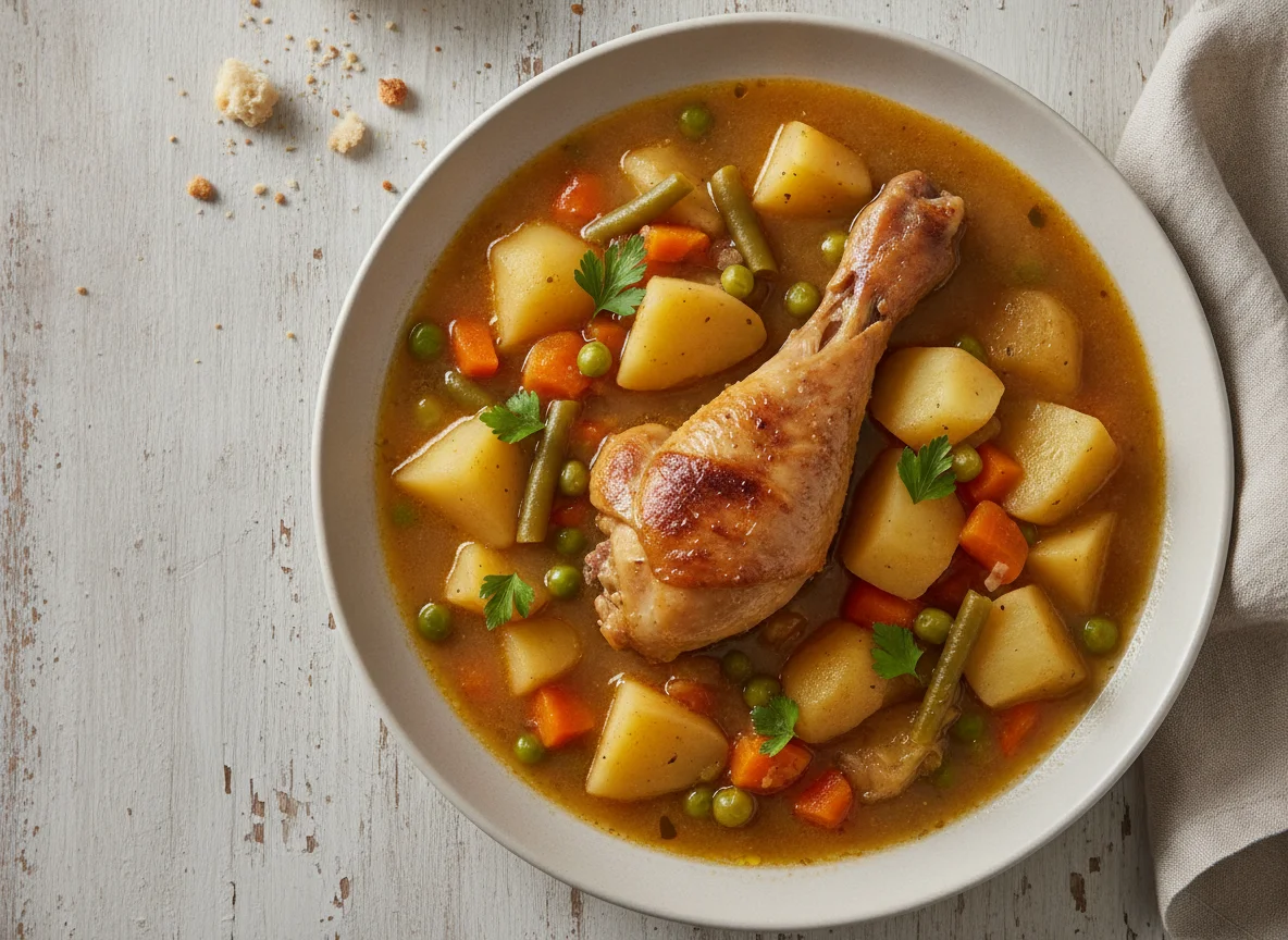 Estofado de pollo con patatas photo