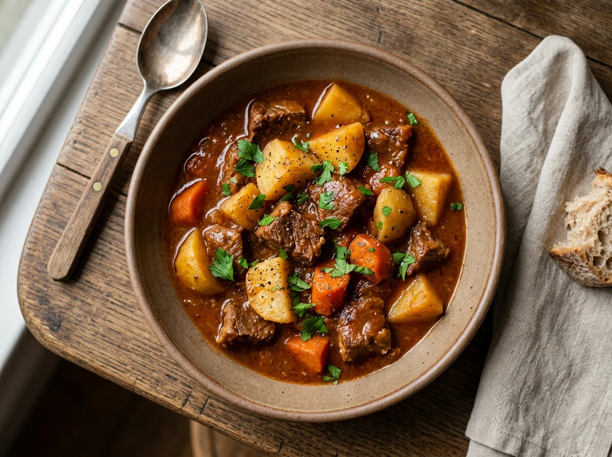 Estofado de ternera con patatas photo