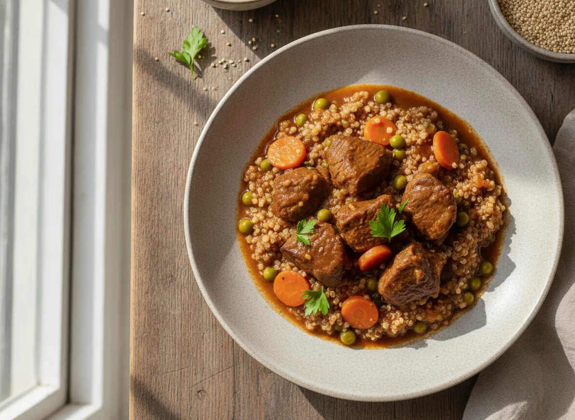 Estofado de ternera con quinoa photo