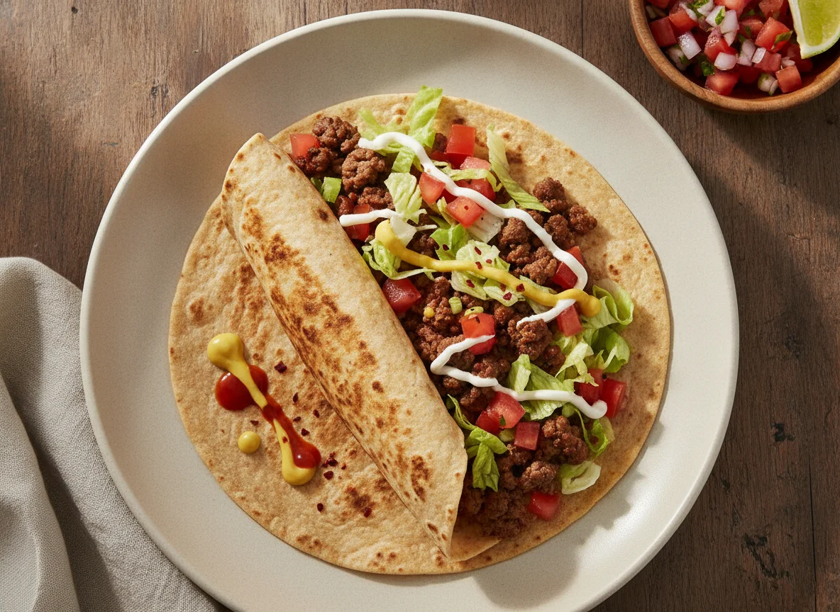 Fajita de carne y verduras photo