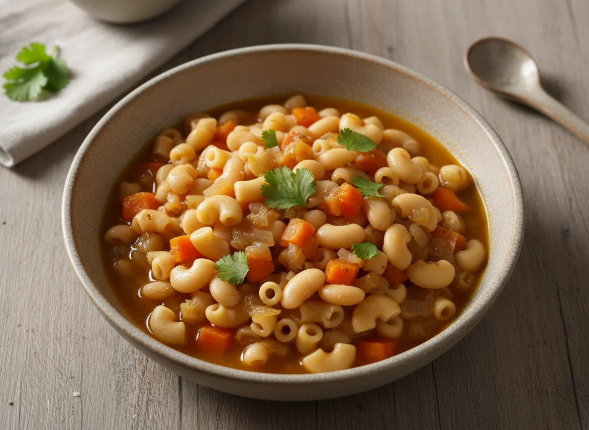 Fideos con porotos photo