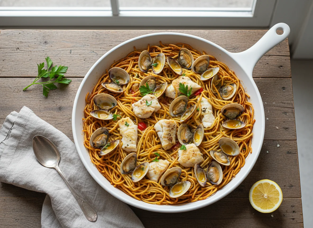 Fideuá de marisco photo