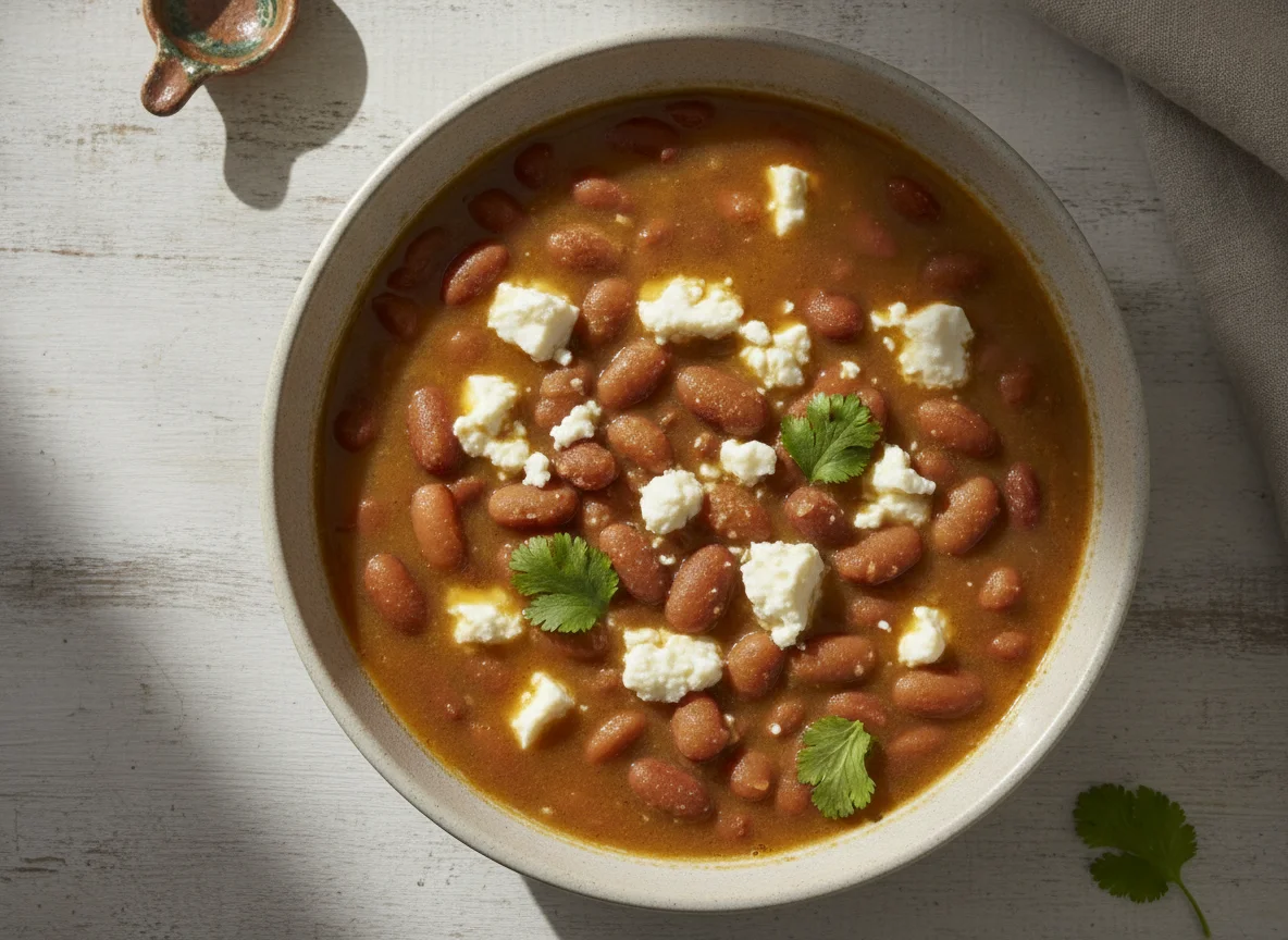 Frijoles de la olla con queso photo