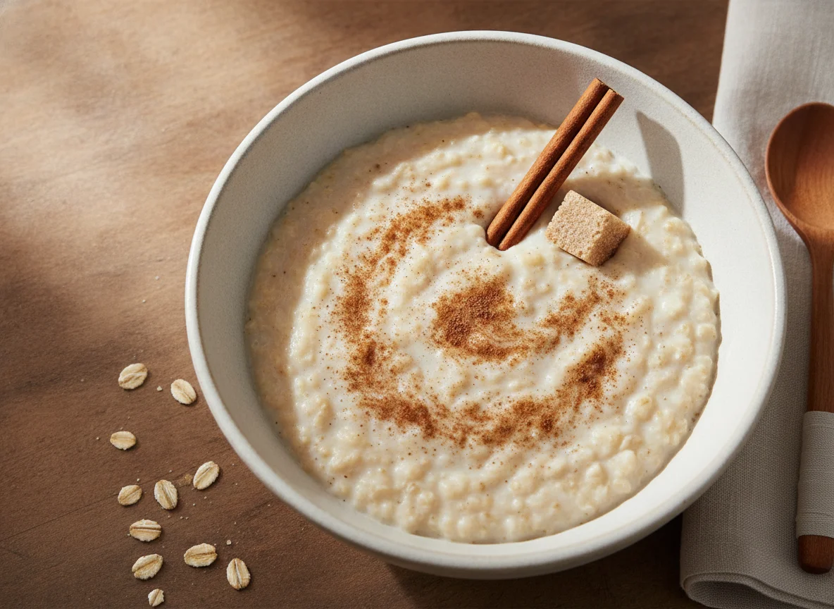 Gachas de avena con canela photo