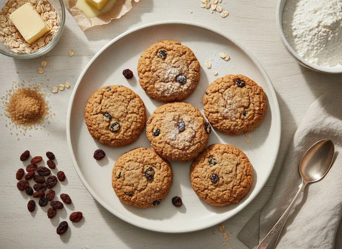 Galleta de avena con pasas photo