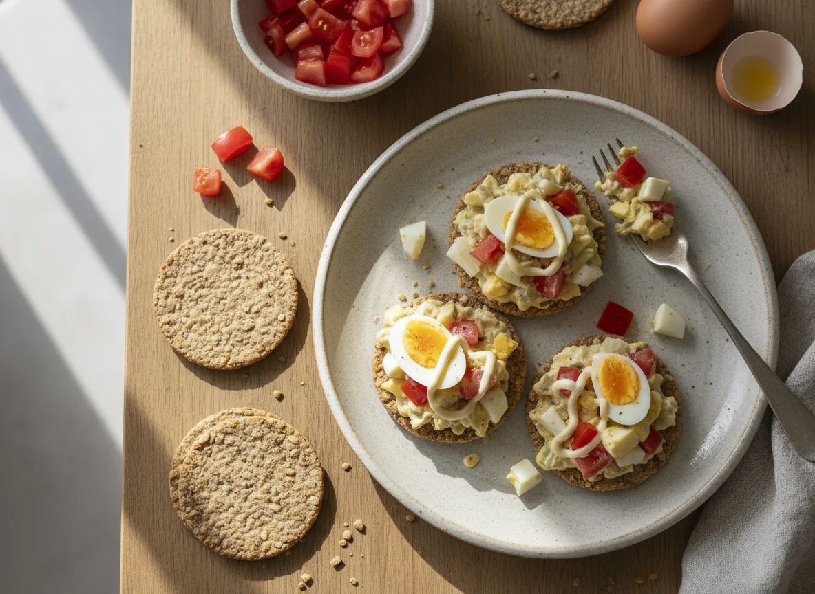 Galletas de lentejas con ensalada de atún photo