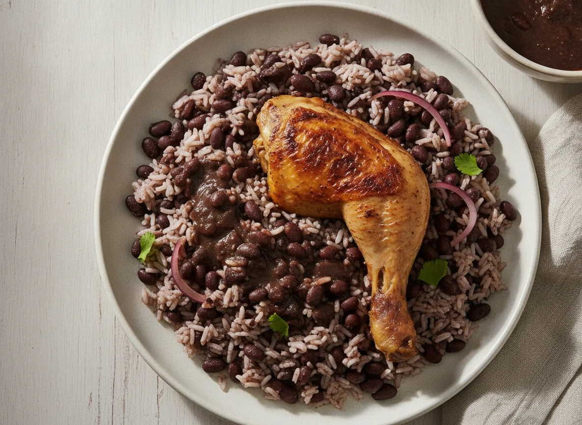 Gallo Pinto con Pollo photo