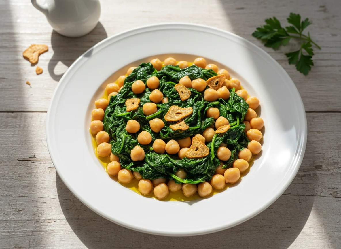Garbanzos con espinacas photo