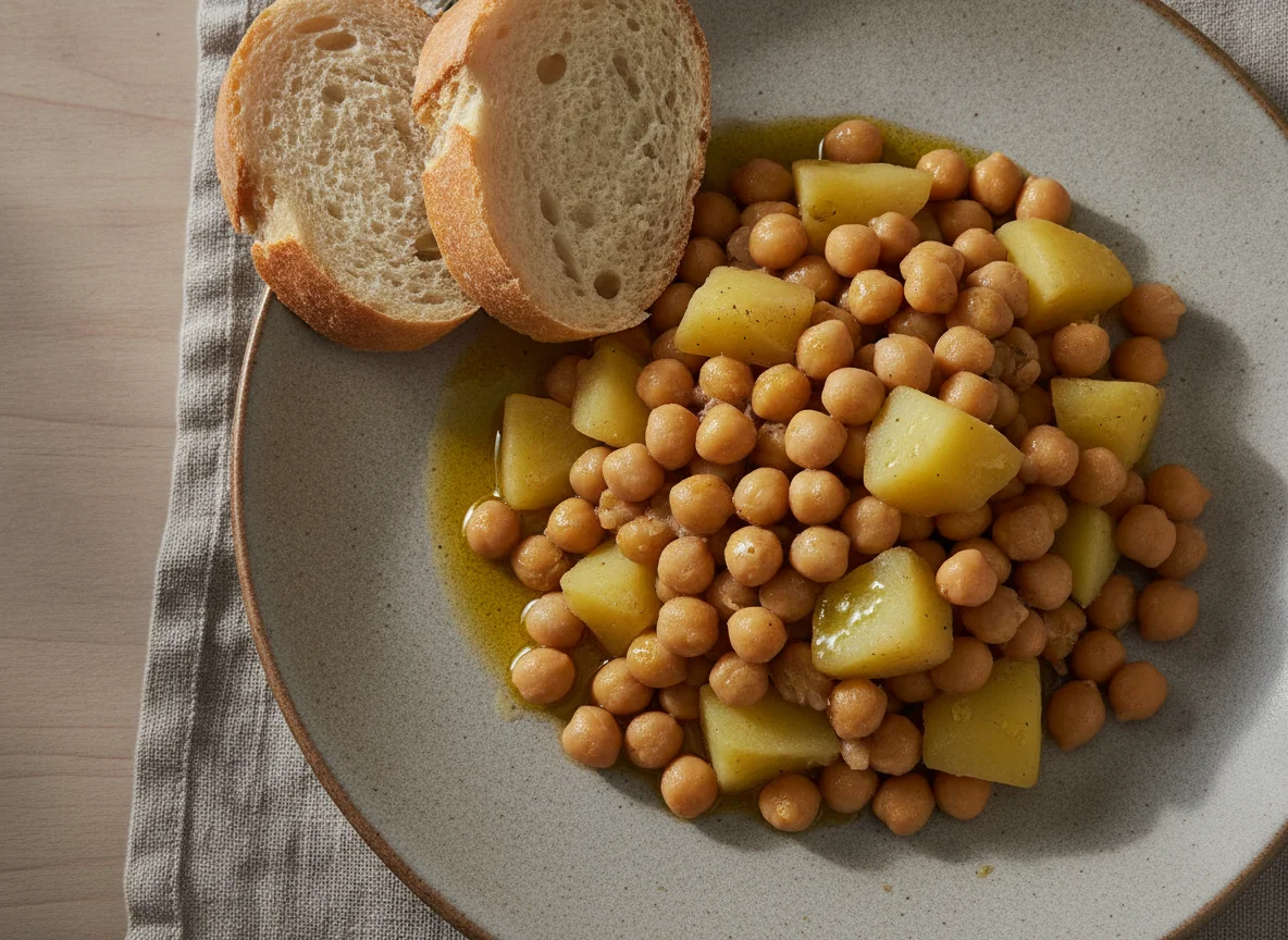 Garbanzos con patatas photo