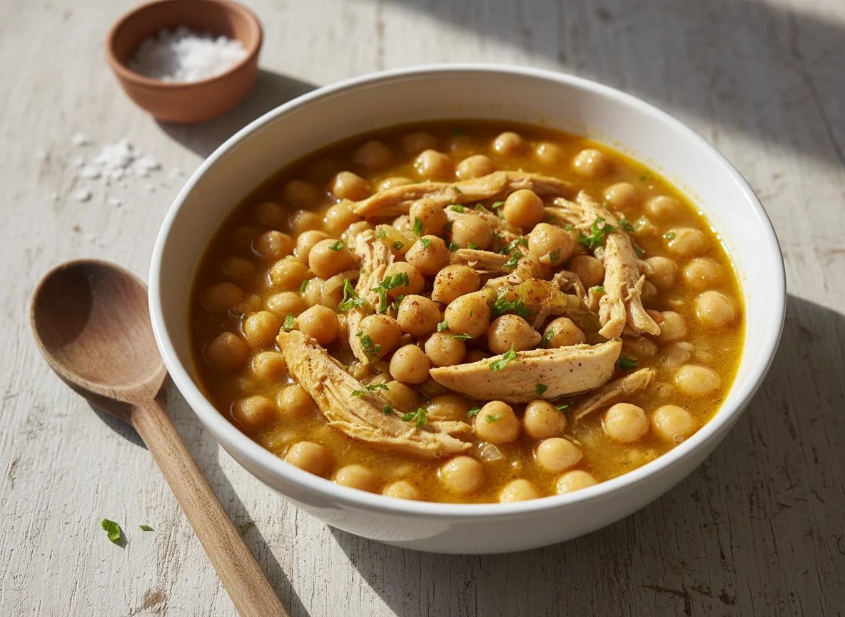 Garbanzos con pollo photo