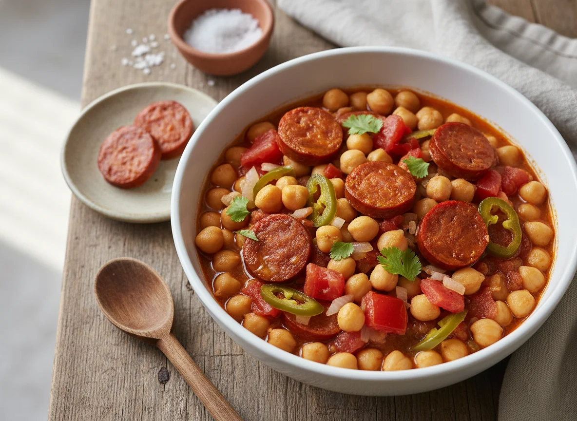 Garbanzos con Salchicha photo