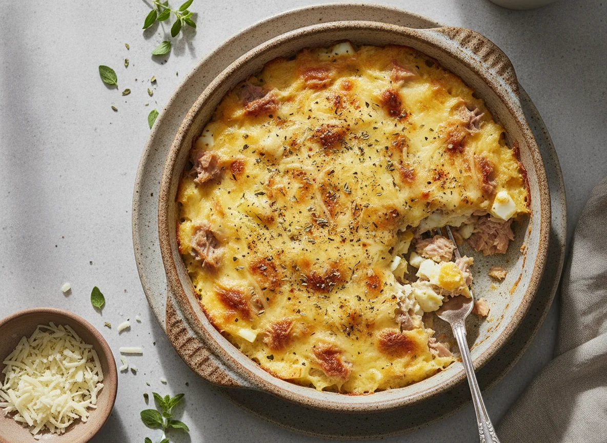 Gratinado de atún y huevo photo