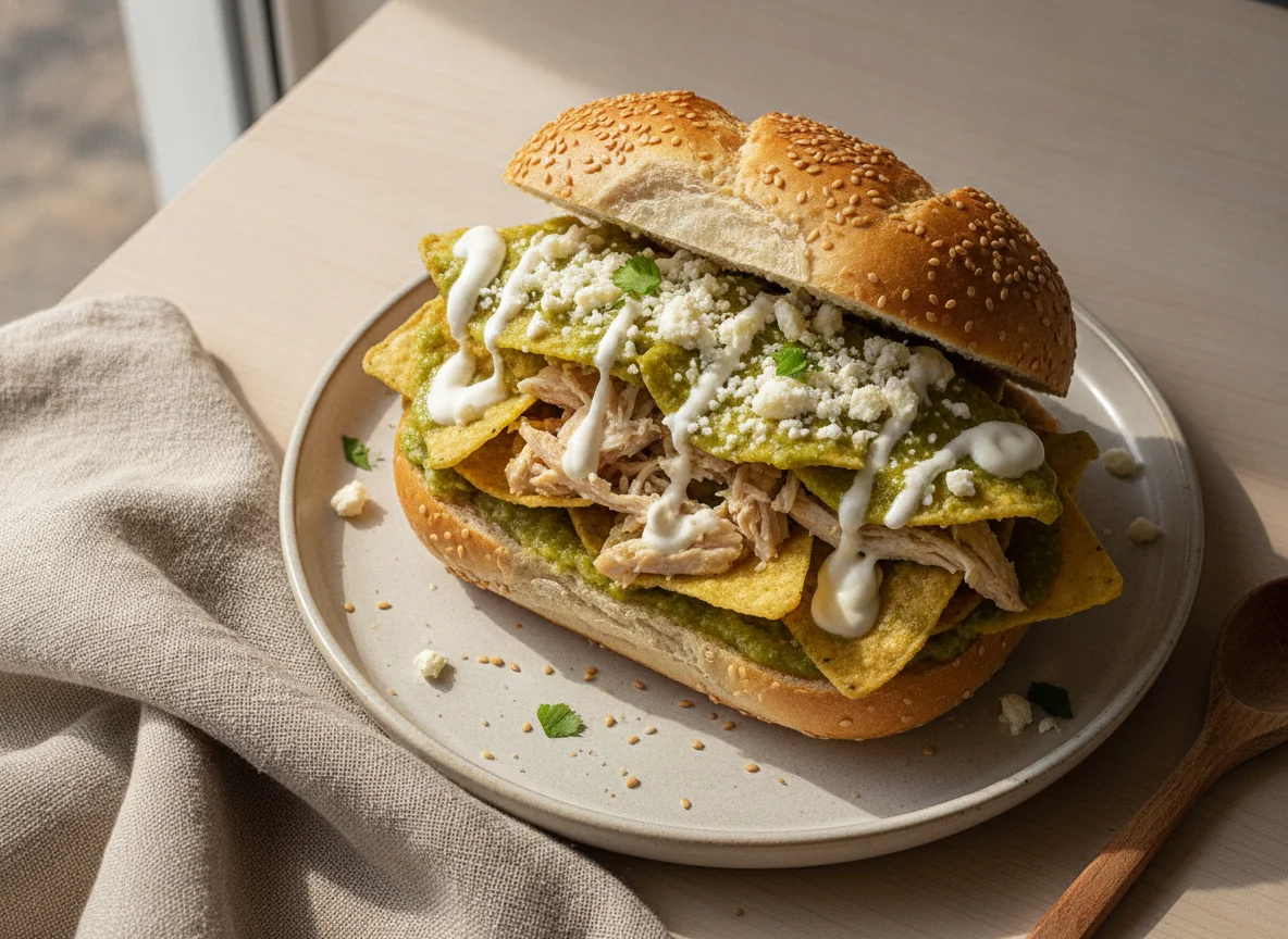 Guajolota de Chilaquiles Verdes photo