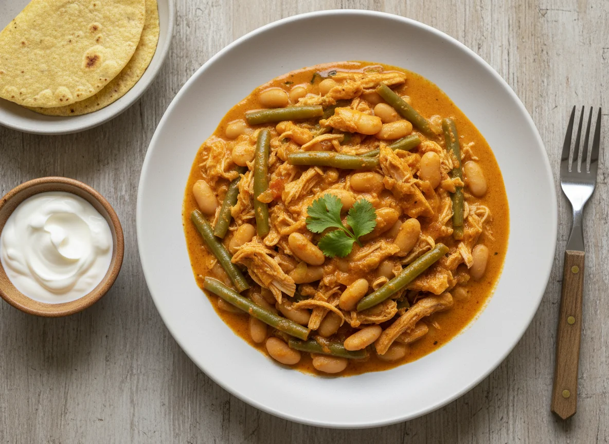 Guisado de pollo con verduras en salsa photo