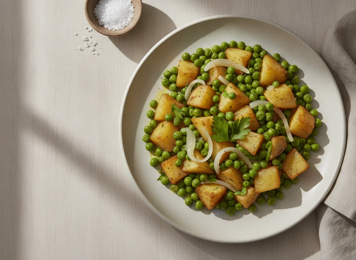 Guisantes con patatas photo
