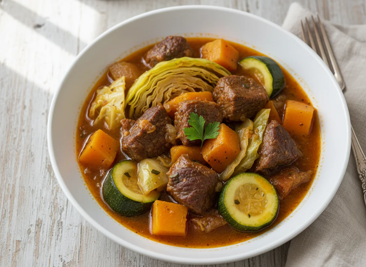 Guiso de carne con verduras photo