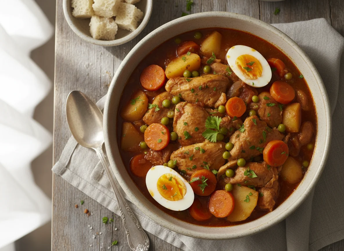 Guiso de pollo con verduras photo
