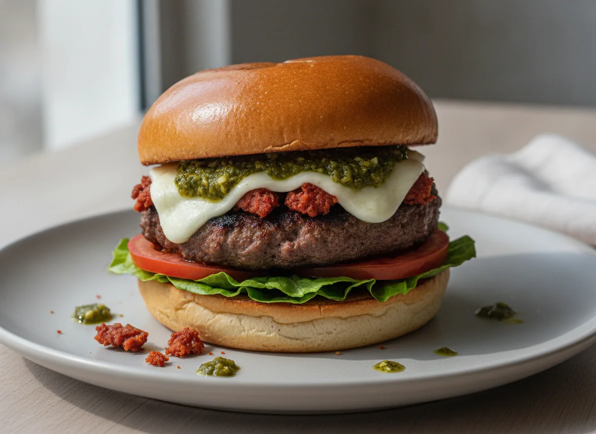 Hamburguesa con Chorizo y Queso photo
