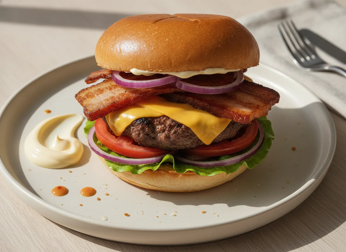 Hamburguesa con Panceta photo