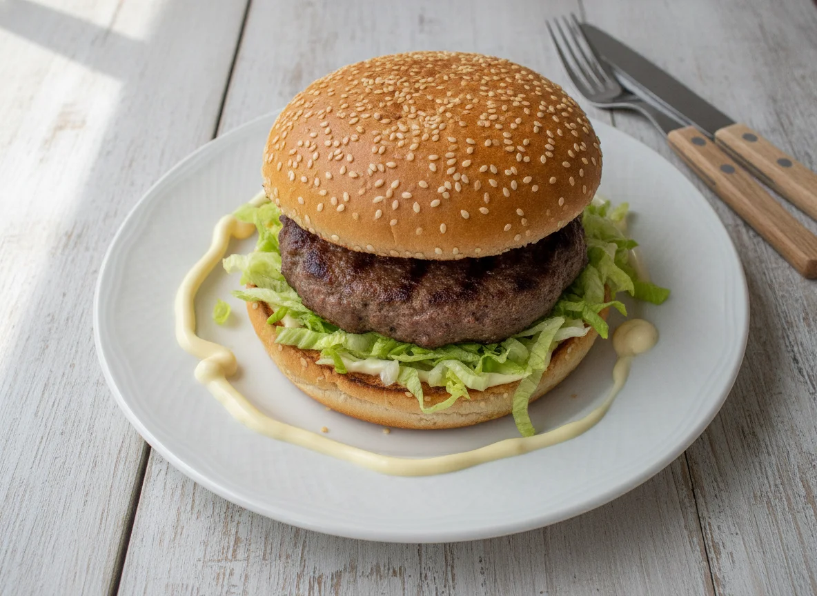 Hamburguesa con sésamo photo