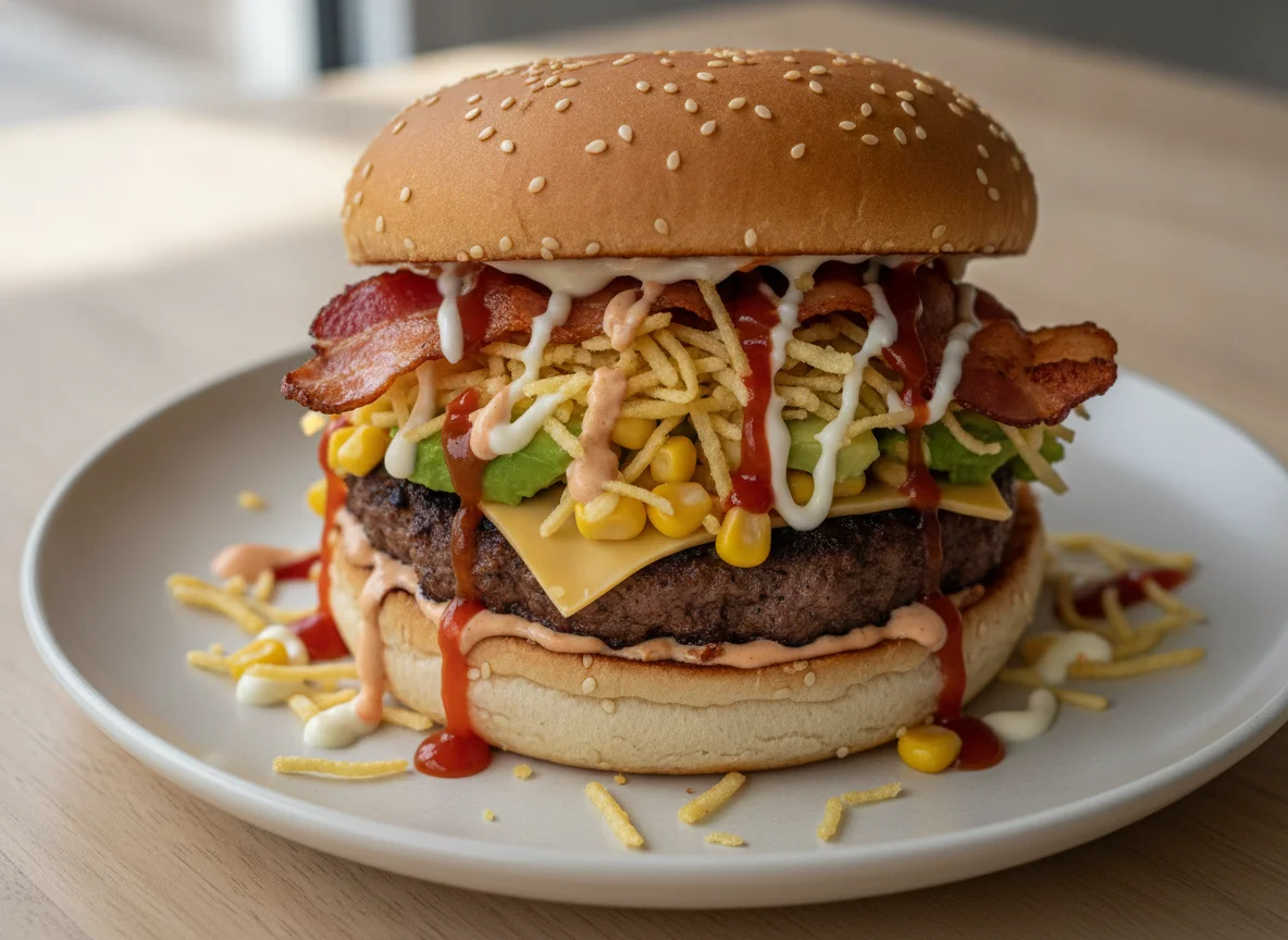 Hamburguesa con todo venezolana photo