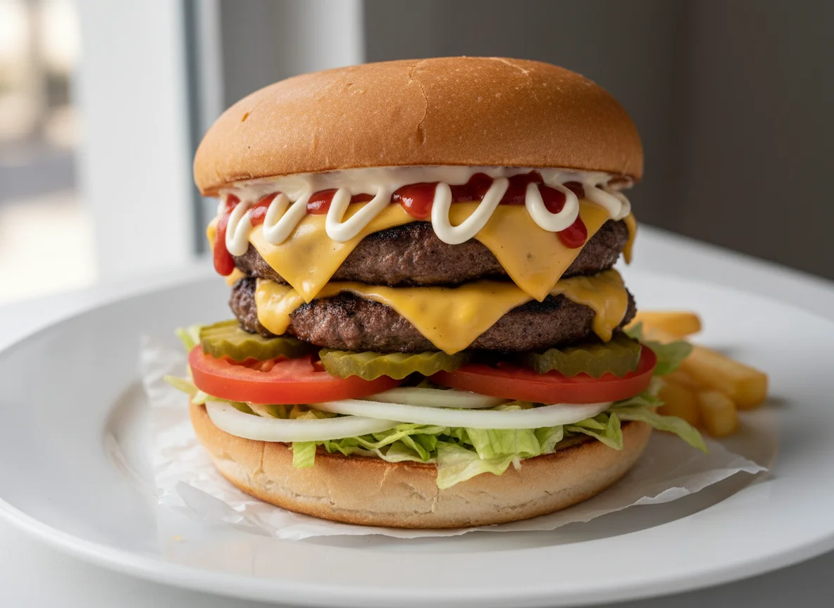 Hamburguesa doble con queso photo