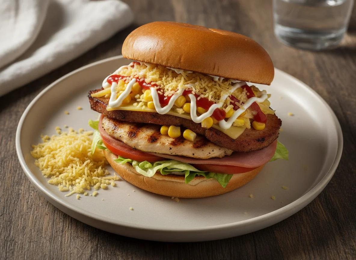 Hamburguesa mixta venezolana photo