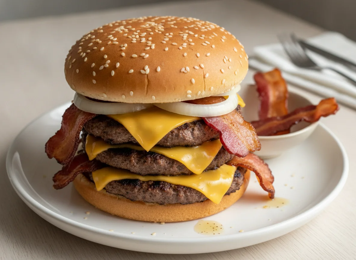 Hamburguesa Triple con Bacon photo