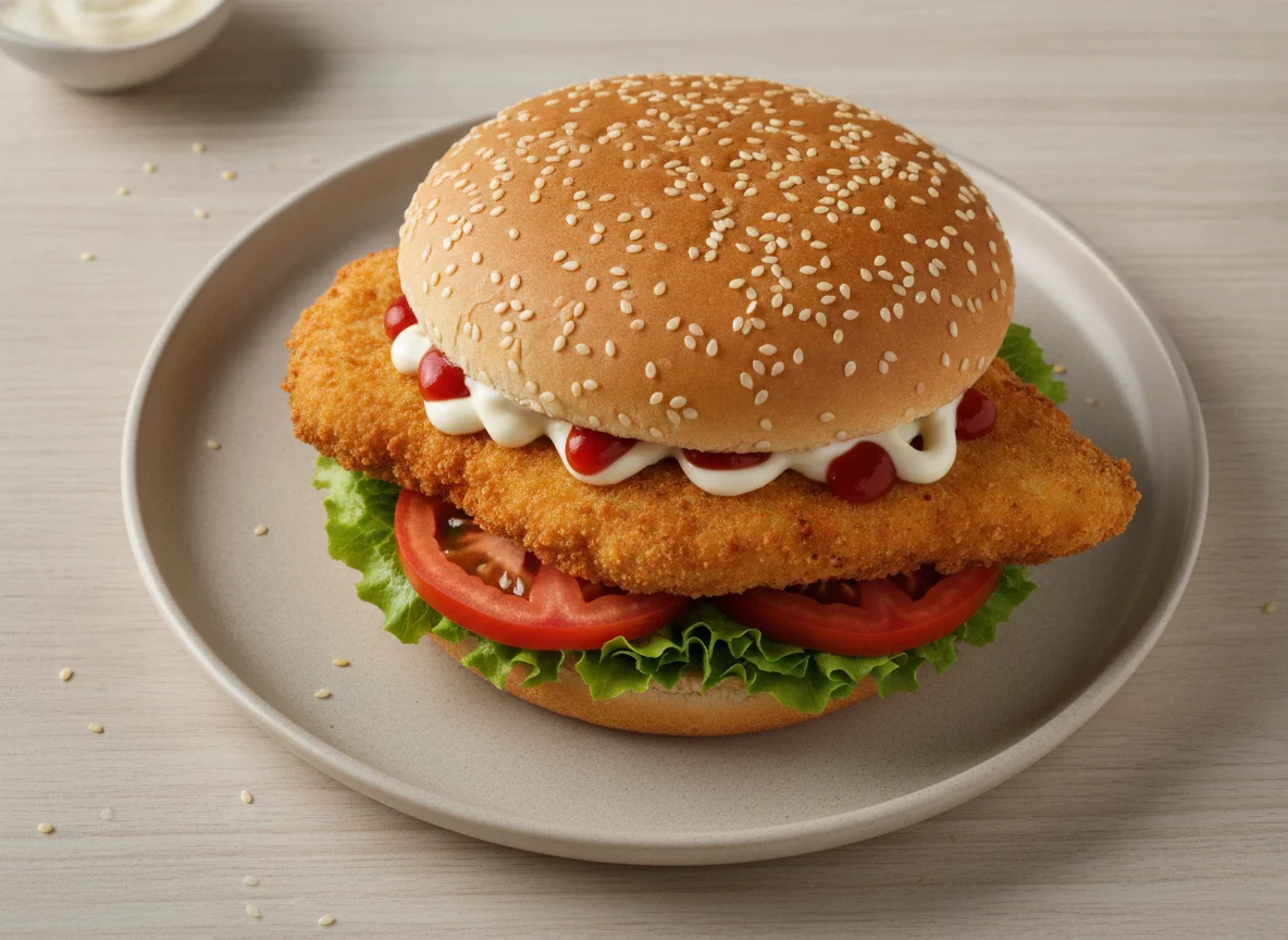 Hamburguesas de pollo con ajonjolí photo