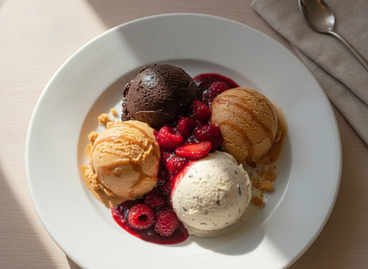 Helado artesanal variado photo