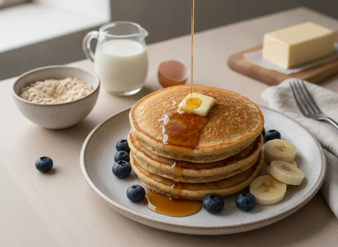 Hot cakes de avena photo