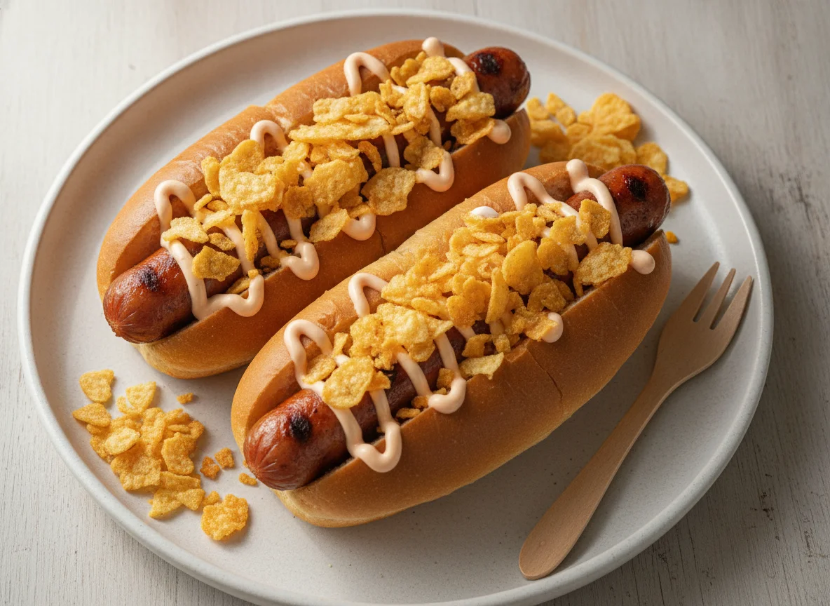 Hot dogs con papas tostadas photo