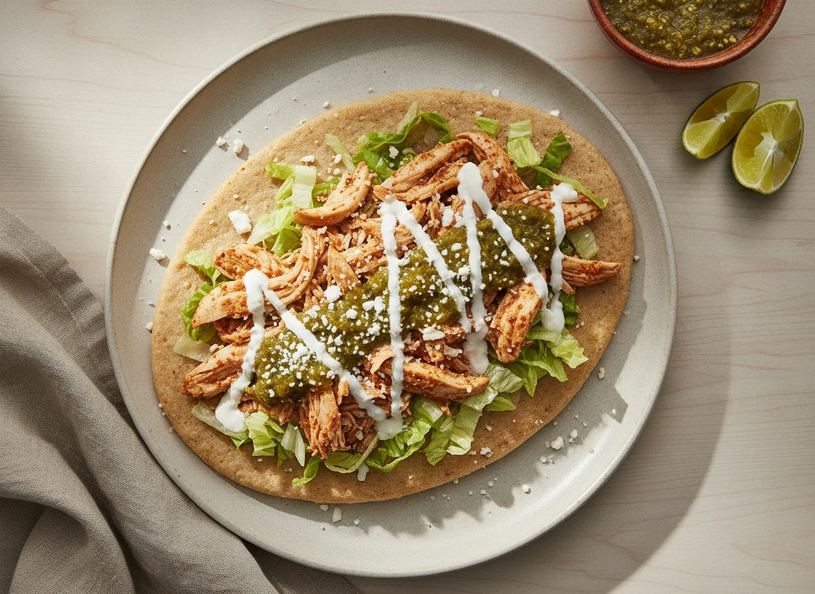 Huarache de pollo photo