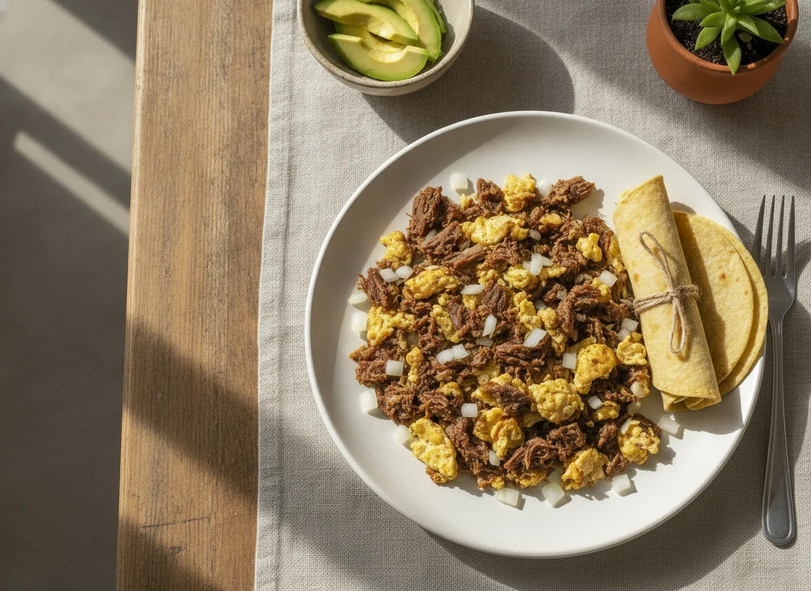 Huevos con machaca photo