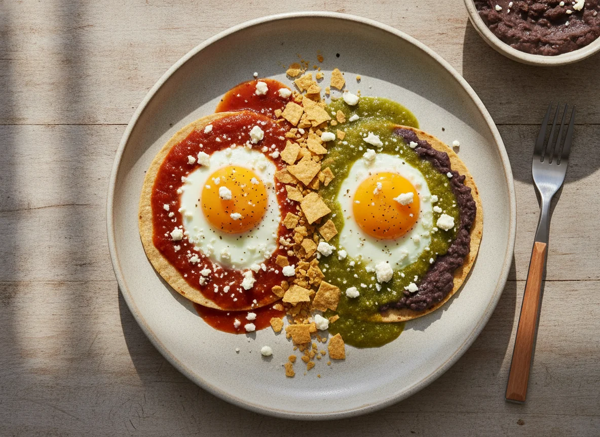Huevos Divorciados con Frijoles Refritos photo