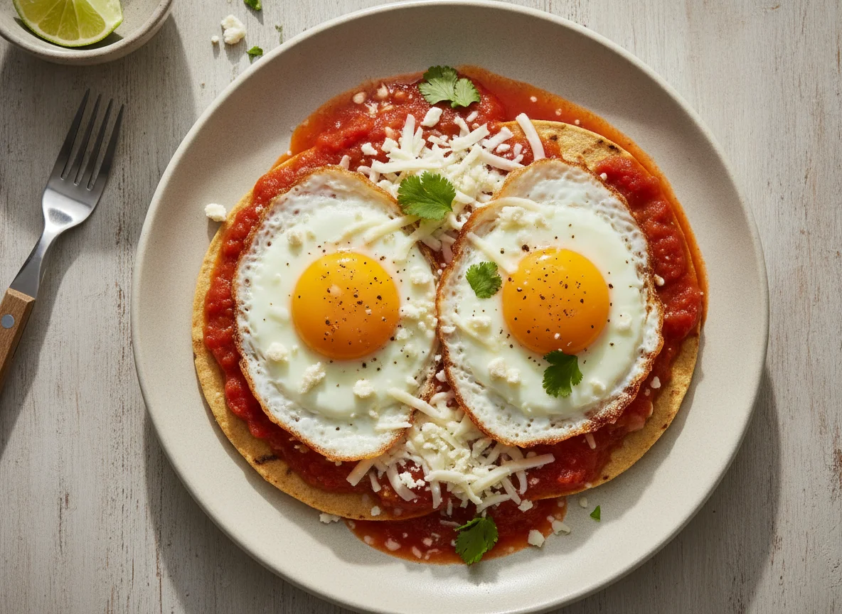 Huevos rancheros con queso photo