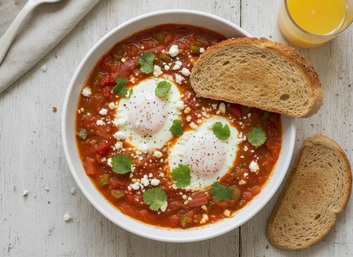 Huevos Shakshuka con Pan Tostado photo